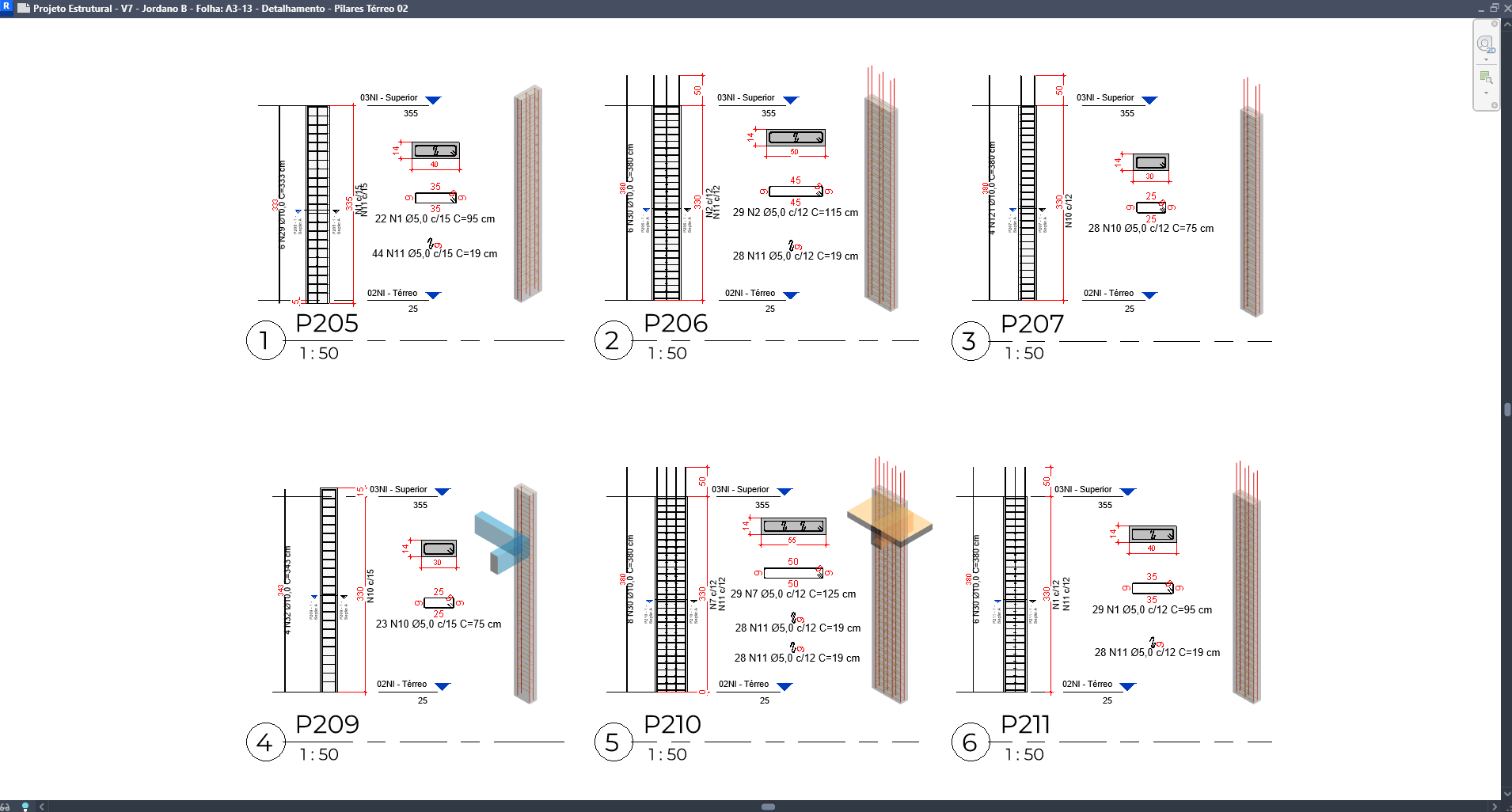 Exemplo de detalhamento estrutural