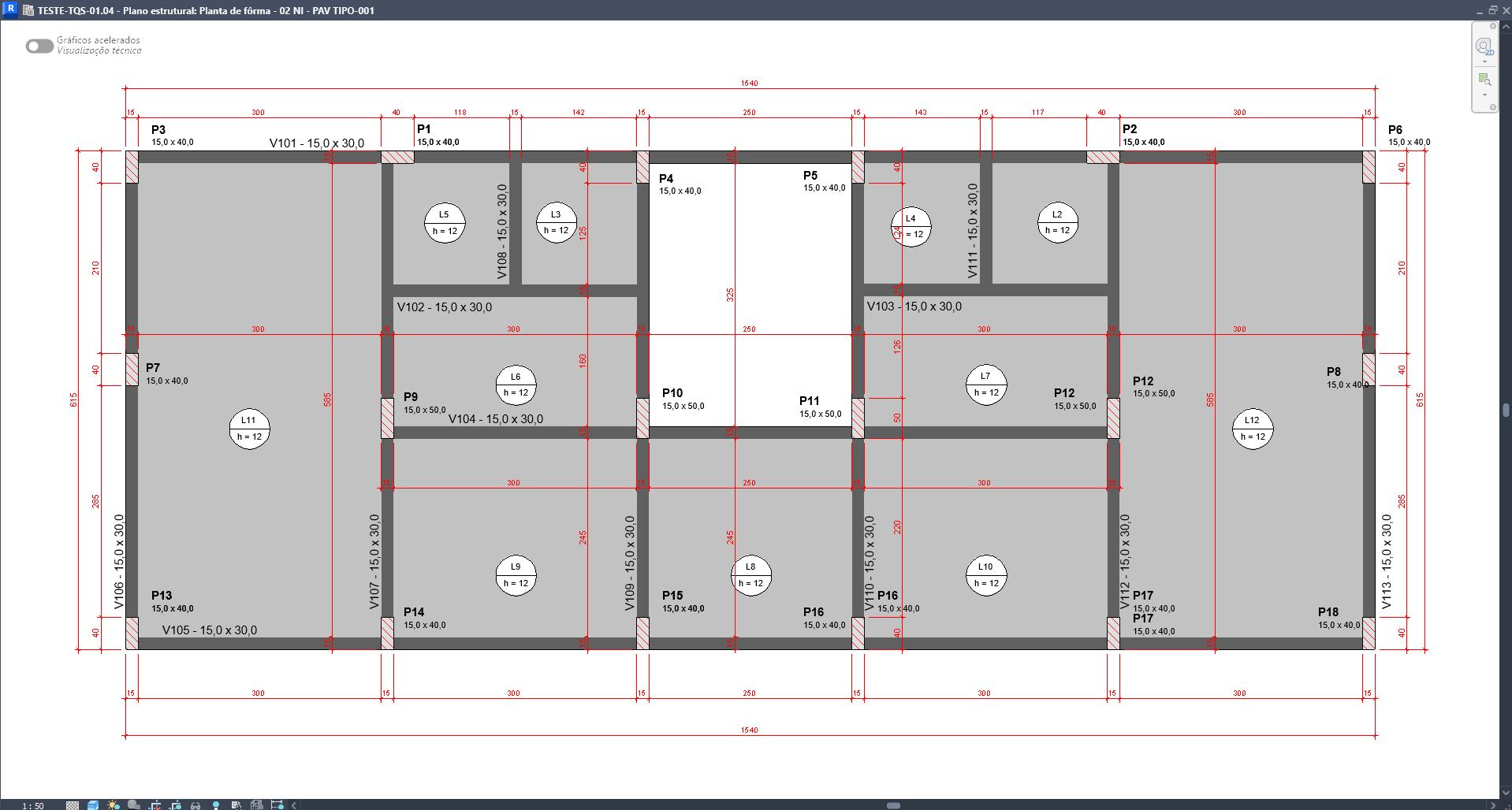 Exemplo de detalhamento estrutural