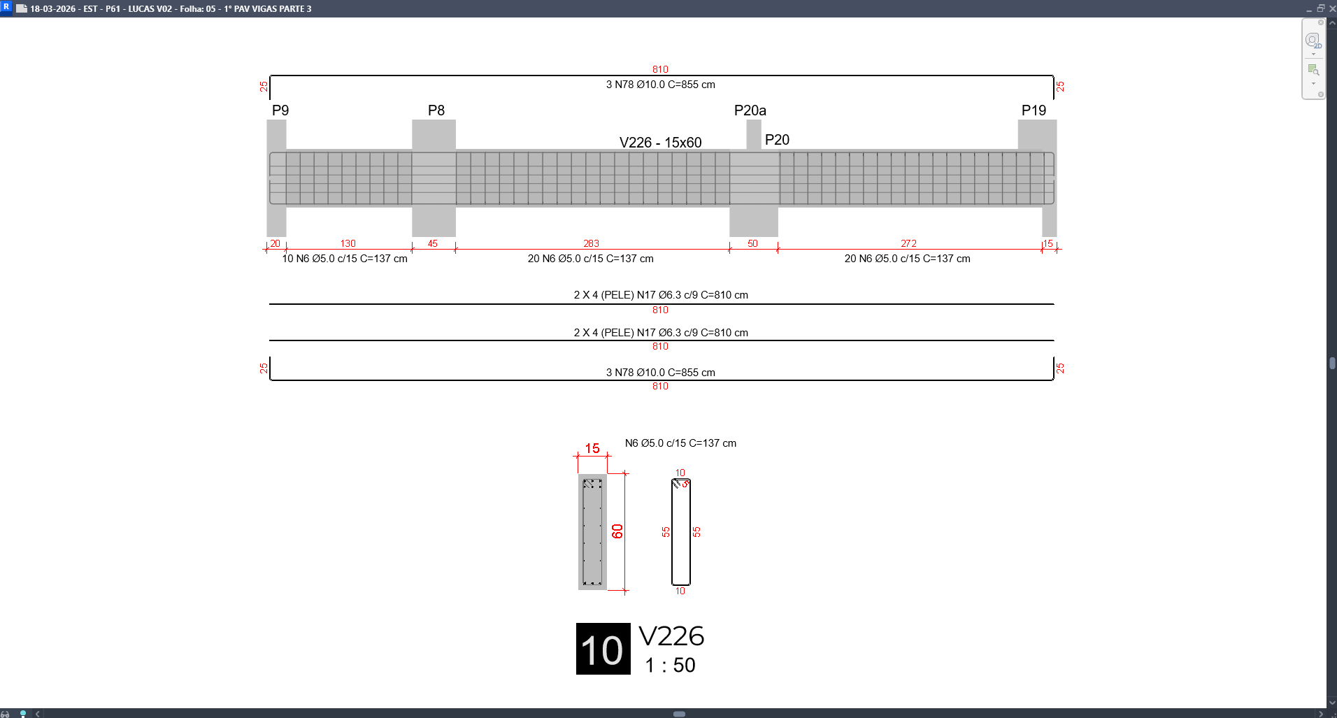 Exemplo de detalhamento estrutural